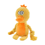 Charming duck plush dog toy designed for gentle chewing.