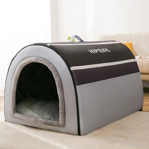 Oversized warm dog bed for large breeds in autumn and winter months.