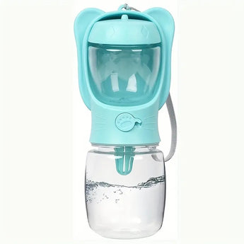 Lightweight and portable dog water dispenser, leak-proof, ideal for travel, hiking, and car trips.