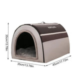 Ultra-soft and warm dog bed for large dogs, perfect for autumn and winter naps. -  Grey-M