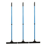 Versatile double-section retractable rubber broom designed for effective pet hair removal on all floors