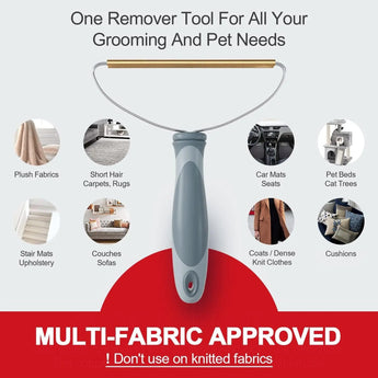 Multi-surface pet hair remover for carpets, couches, and car interiors – reusable design