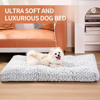 Luxurious Comfort: Thickened Rose Velvet Dog Bed main