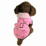 Dog clothes warm cotton pet clothing in a jacket