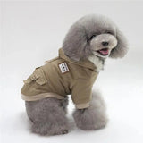 High-quality wool blend dog coat with a hoodie and cap for small breeds.