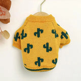 Small Dog Sweater Pet Clothes Teddy Clothes yellow