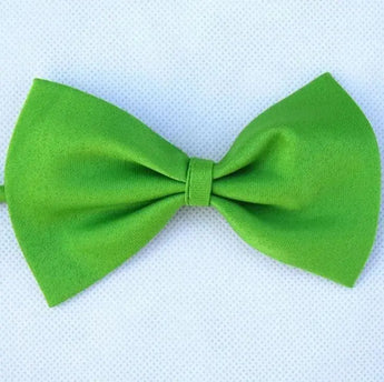 Adjustable Dog Cat Bow Tie Collection for Stylish Pets bright green