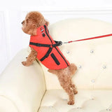 Small dog stand collar vest chest back warm traction dog clothing J.S.M