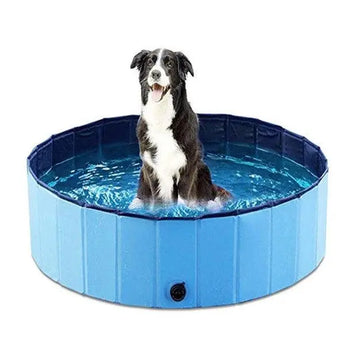 Dive Into Summer Fun: Introducing the Pet Pool Dog Swimming Pool - J.S.MDog Product,CJJJCWGY00599-Blue-L