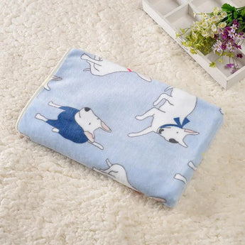 Dog Kennel Coral Fleece Blanket 