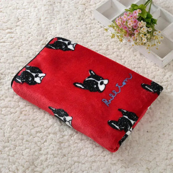 Dog Kennel Coral Fleece Blanket 