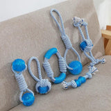 Cotton Rope Dog Toy TPR Pet Molar And Bite Resistant