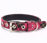 Leather Twill Dog Collar for Your Pup's Style pink