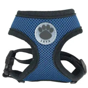 Breathable and adjustable dog harness for ultimate comfort and improved walking experience every day. in dark blue