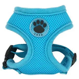 Durable breathable mesh dog harness offering optimal support and control for your dog’s daily walks. in light blue