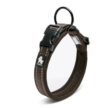 in brown Durable and Comfortable Dog Collar with Anti-Strangulation Safety Features for Active Dogs