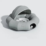 Stylish and foldable cat bed tunnel for crawling and lounging.